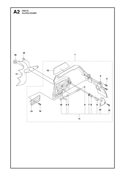 Husqvarna 537033802 onderdelentekening - positie 13
