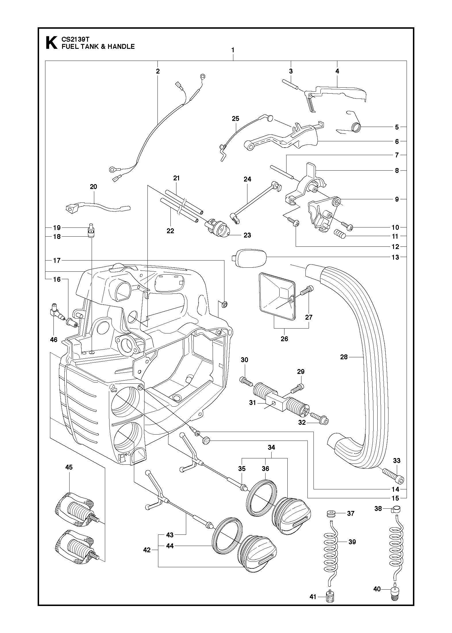 Husqvarna 503813202 onderdelentekening - positie 6