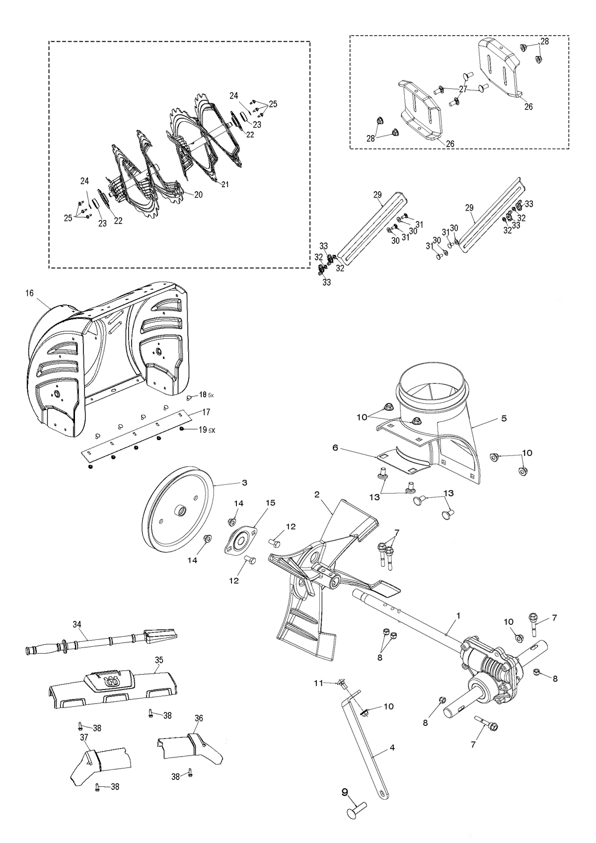 Husqvarna 586715001 onderdelentekening - positie 1