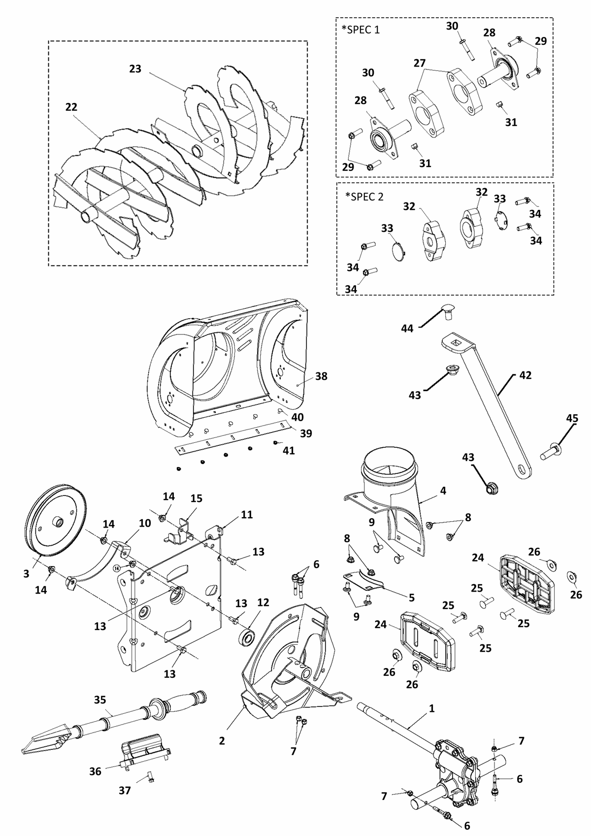Husqvarna 582867602 onderdelentekening - positie 1