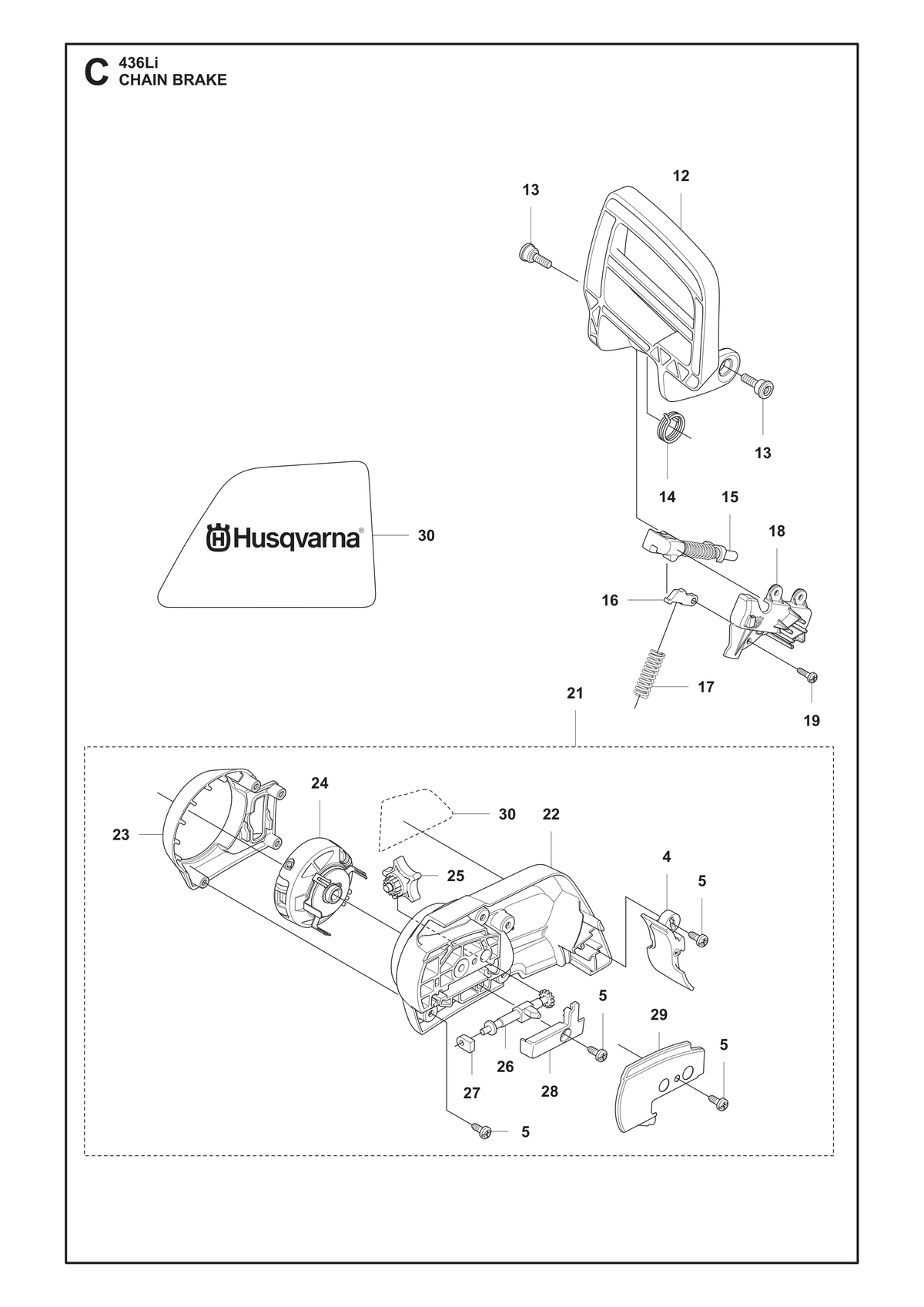 Husqvarna 578915801 onderdelentekening - positie 30