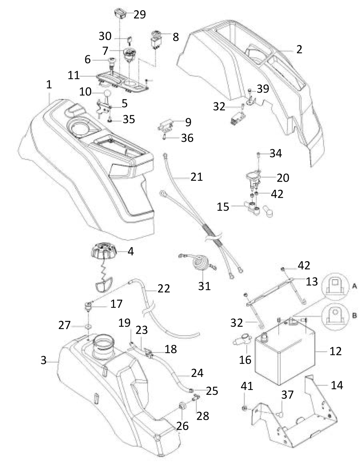 Husqvarna 586621202 onderdelentekening - positie 2