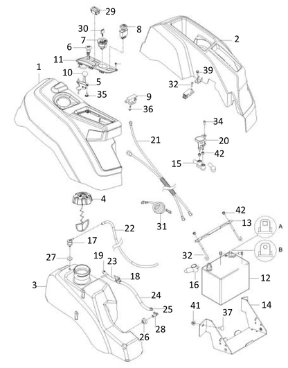 Husqvarna 586621202 onderdelentekening - positie 2