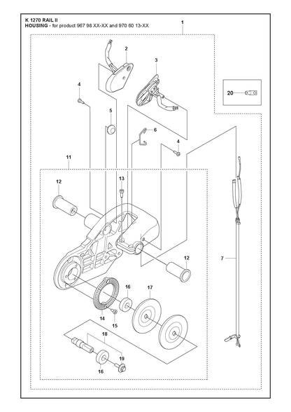 Husqvarna 506359104 onderdelentekening - positie 2