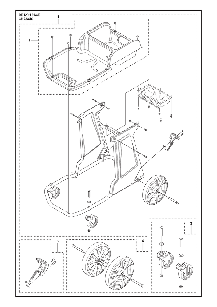 Husqvarna 599812202 onderdelentekening - positie 1