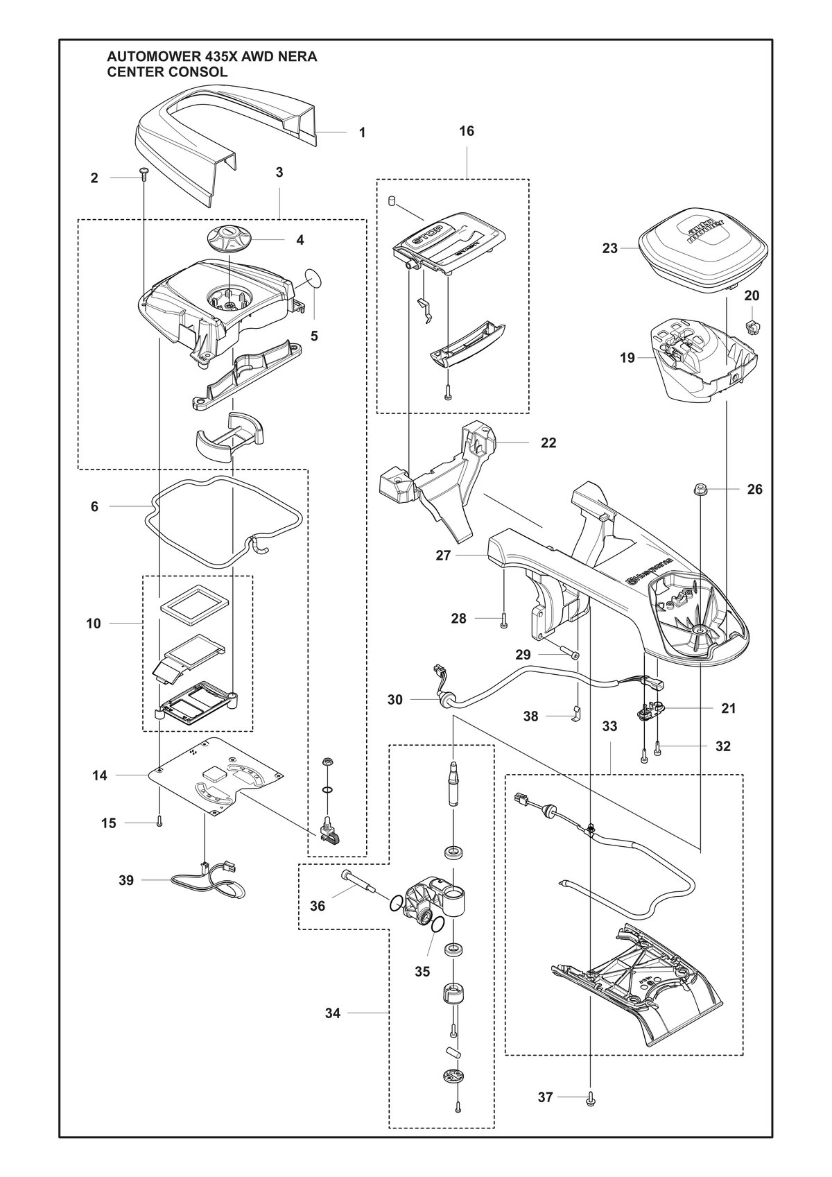 Husqvarna 597166301 onderdelentekening - positie 10