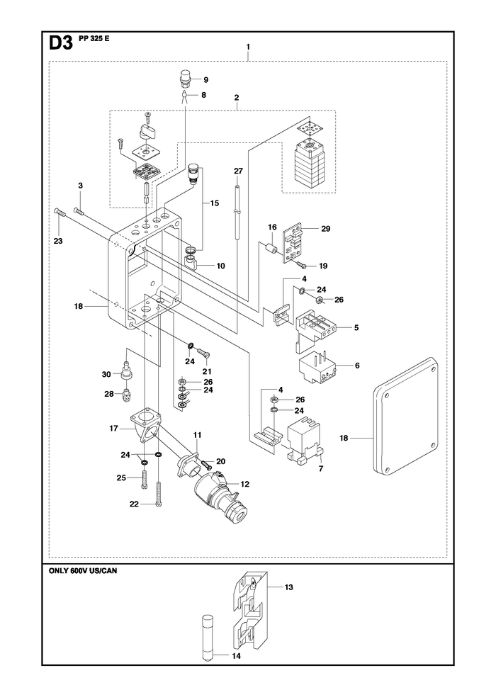 Husqvarna 723133101 onderdelentekening - positie 22