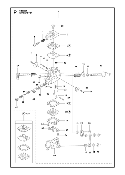 Husqvarna 534230201 onderdelentekening - positie 2
