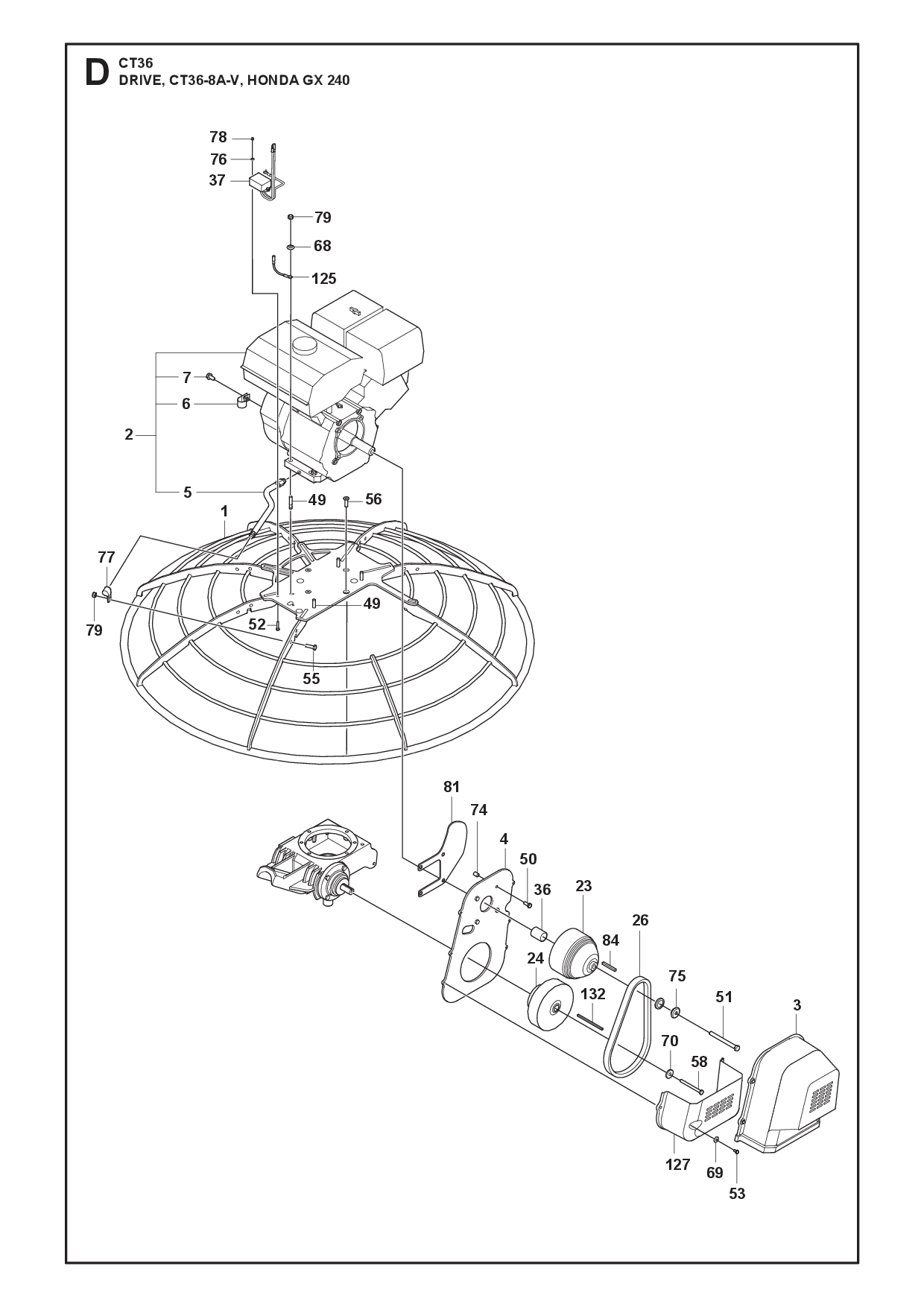 Husqvarna 505821601 onderdelentekening - positie 50