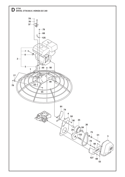 Husqvarna 505821601 onderdelentekening - positie 50