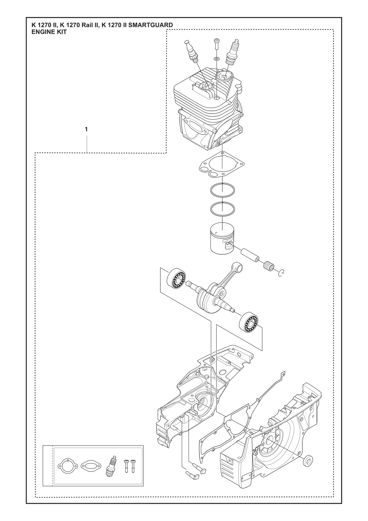 Husqvarna 582415006 onderdelentekening - positie 1