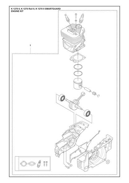 Husqvarna 582415006 onderdelentekening - positie 1