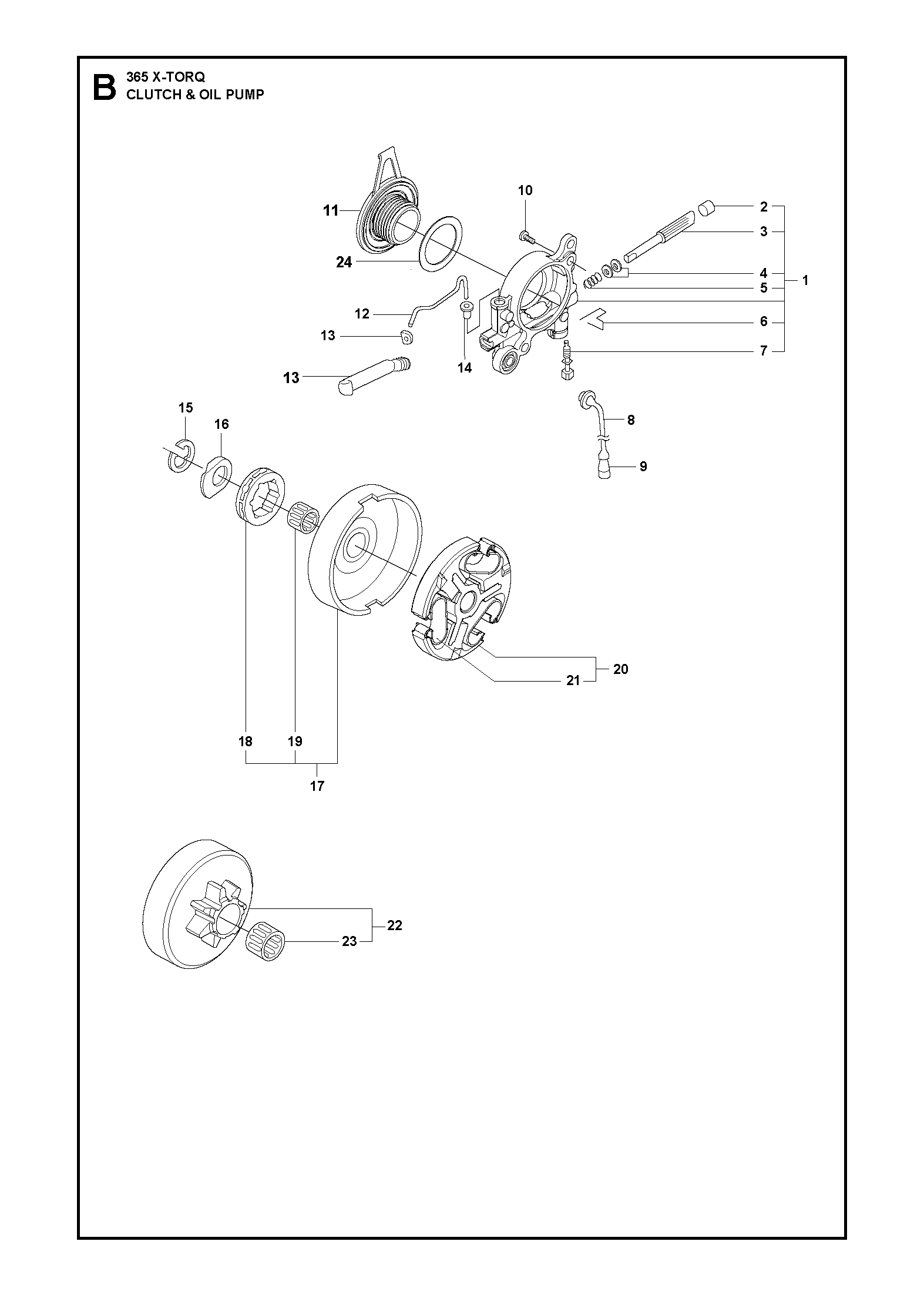 Husqvarna 503230059 onderdelentekening - positie 24
