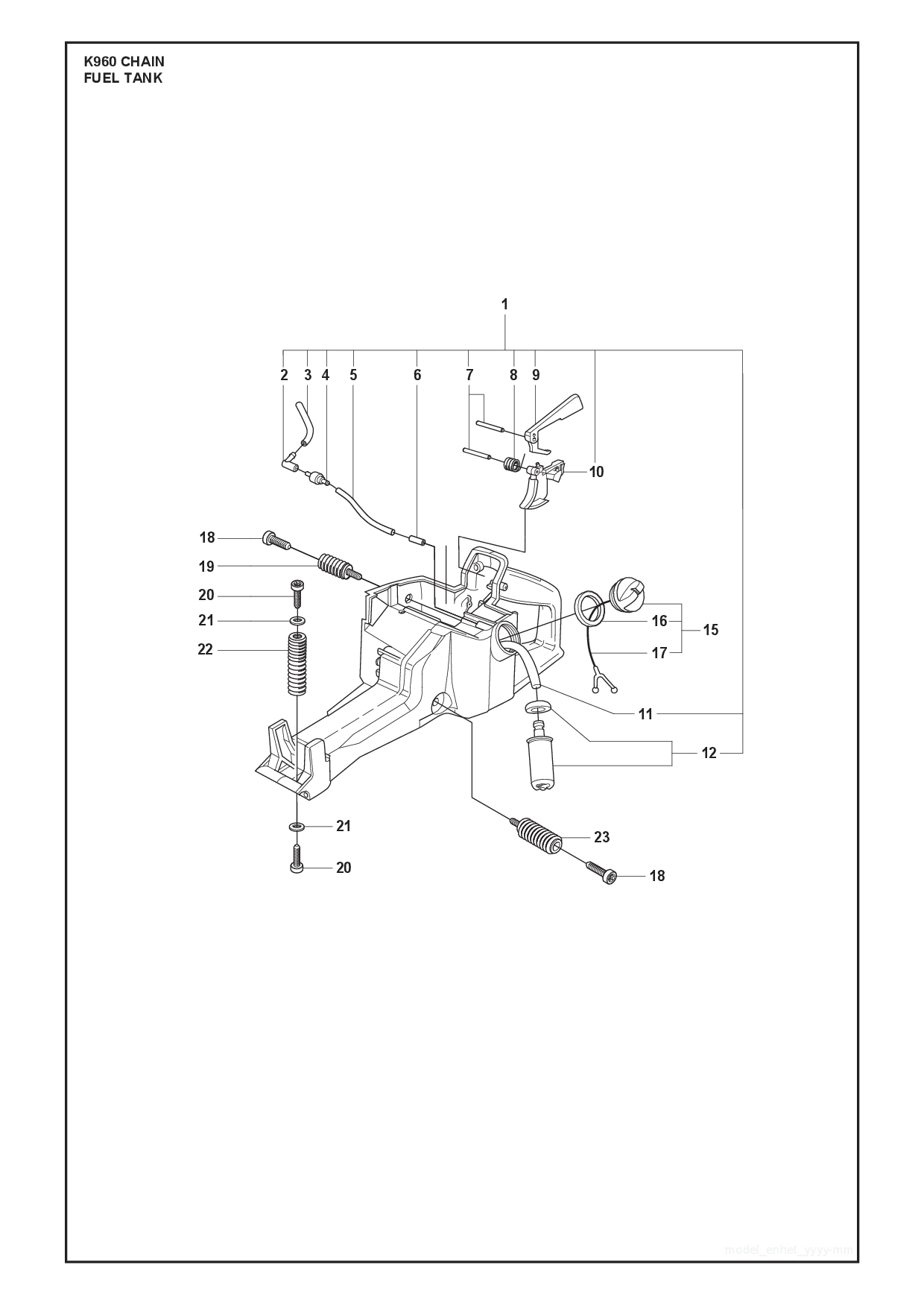 Husqvarna 503577602 onderdelentekening - positie 11