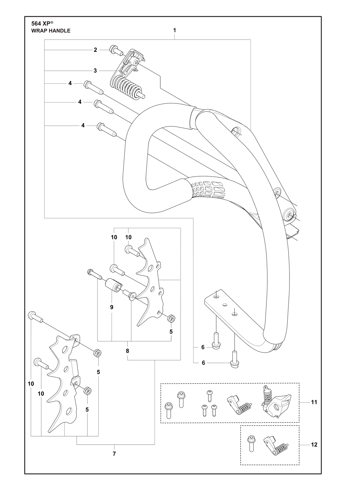Husqvarna 546058301 onderdelentekening - positie 1