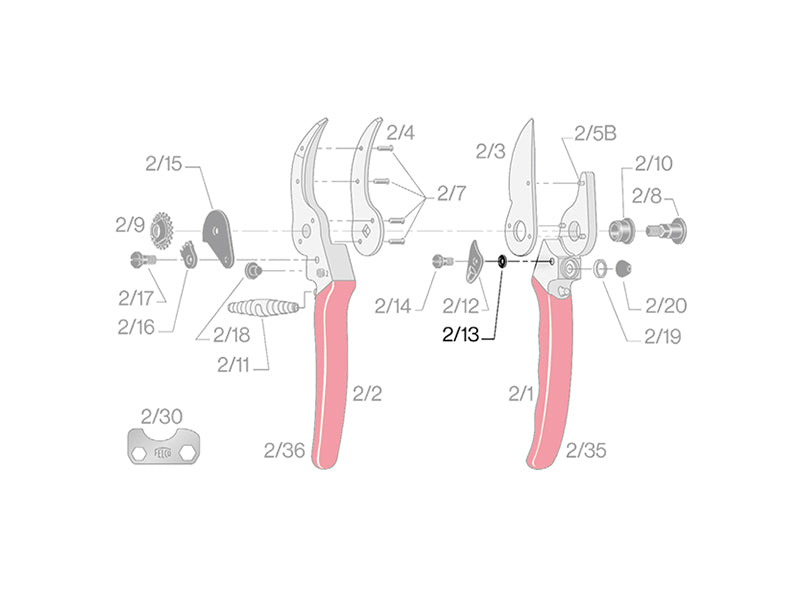 Felco veerring voor sluitwervel 2/13