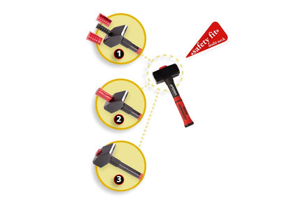 Everest Vuisthamer - Moker met fiberglas-steel - 1000 gram-keizers.nu