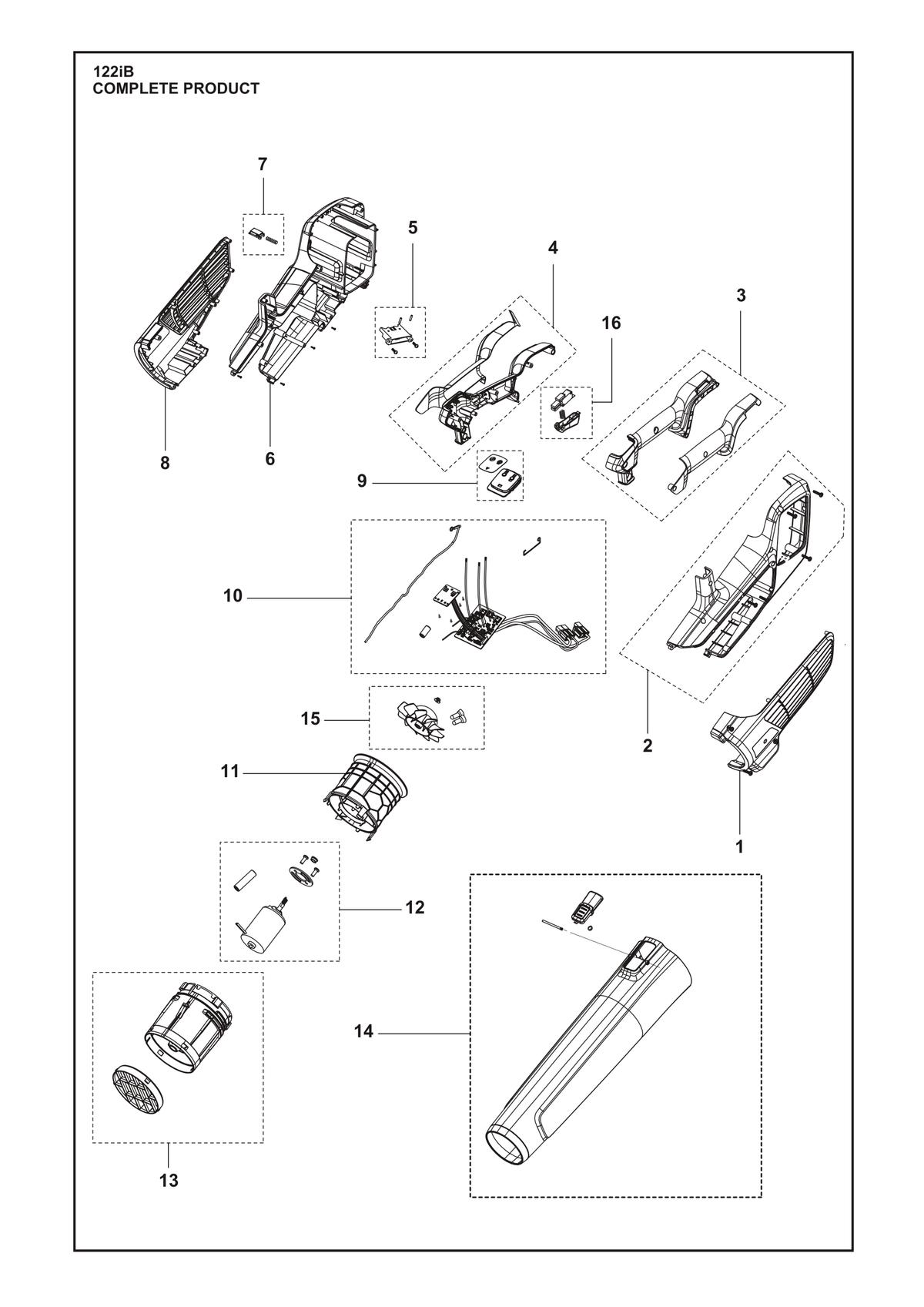 Husqvarna 548793901 onderdelentekening - positie 1