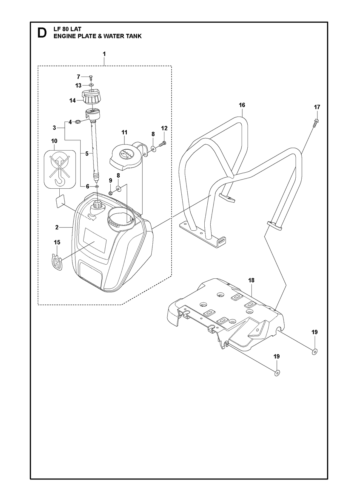 Husqvarna 594127901 onderdelentekening - positie 4