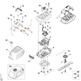 STIHL WA404301400 Elektronisch moduul positie 20 technische tekening