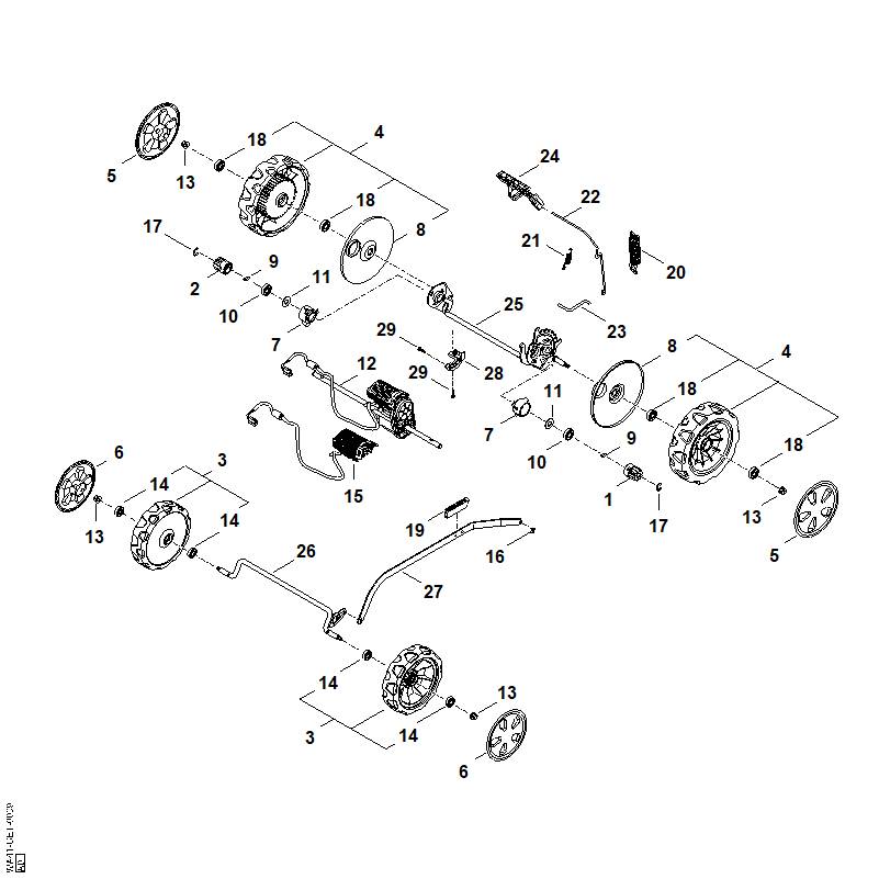 STIHL WA416400100 Aandrijfkop positie 12 technische tekening