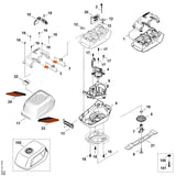 STIHL WA414009400 Accuschacht positie 1 technische tekening