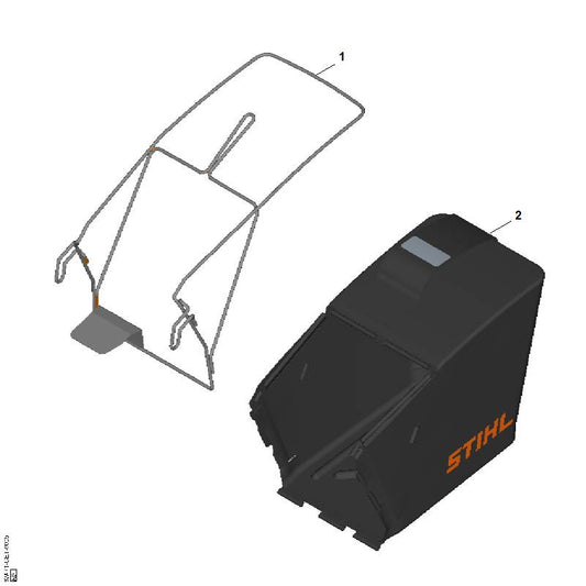 STIHL WA707003100 Frame positie 1 technische tekening