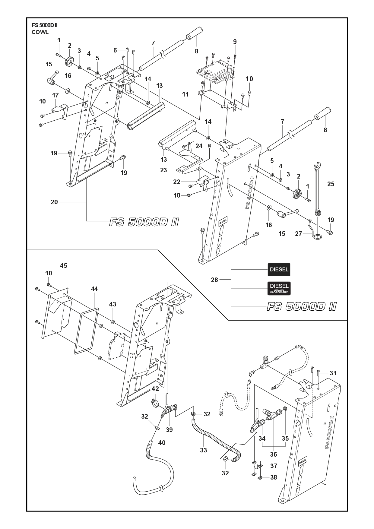Husqvarna 504569301 onderdelentekening - positie 2