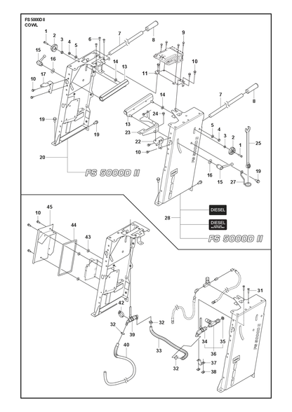 Husqvarna 504569301 onderdelentekening - positie 2