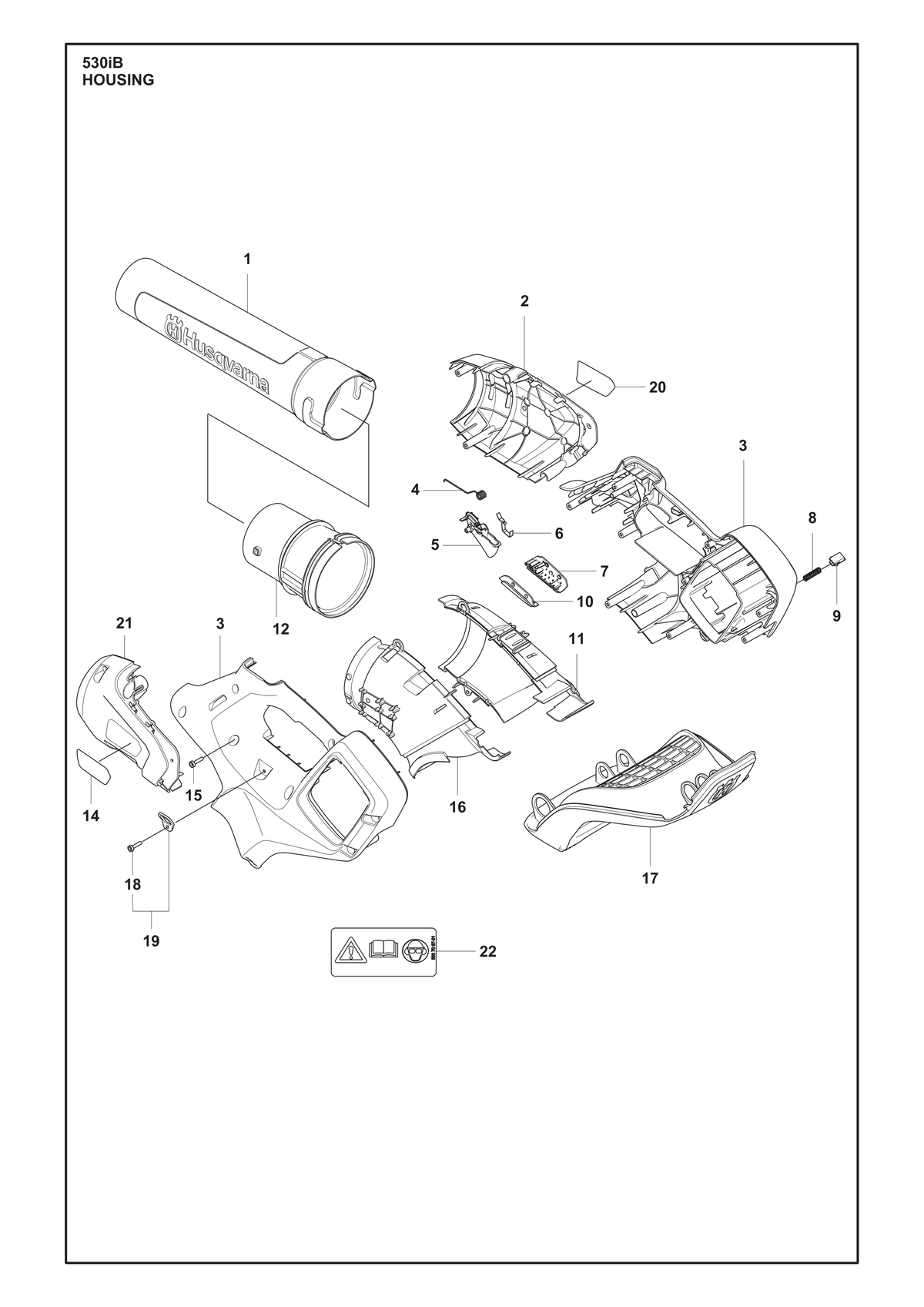 Husqvarna 537571501 onderdelentekening - positie 20