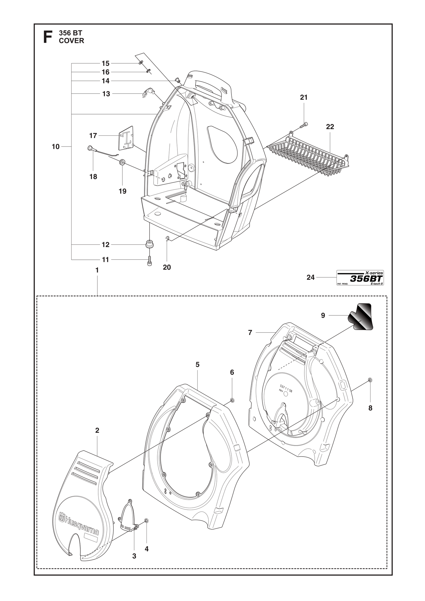 Husqvarna 504107601 onderdelentekening - positie 14