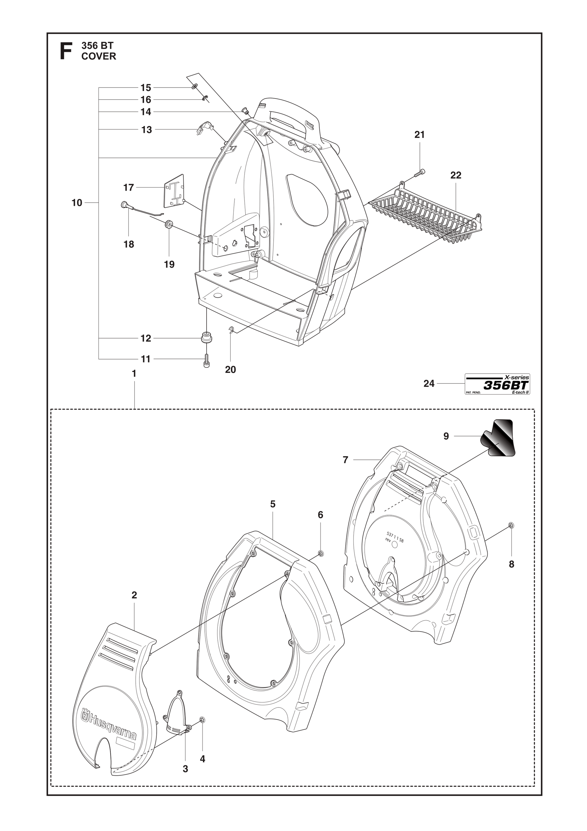 Husqvarna 504107601 onderdelentekening - positie 14