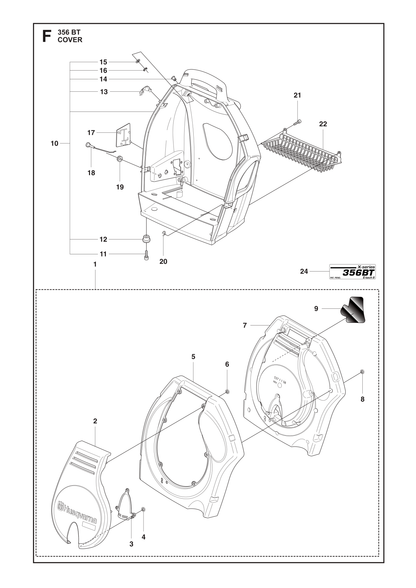 Husqvarna 504107601 onderdelentekening - positie 14