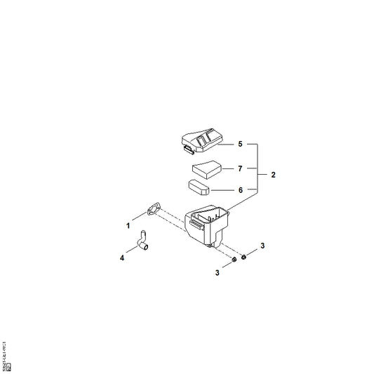 STIHL 0007-124-2800 Filter positie 7 technische tekening