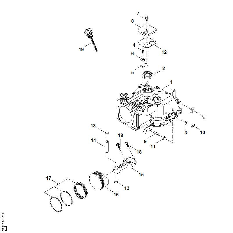 STIHL 0007-992-5500 Pakkingring positie 2 technische tekening