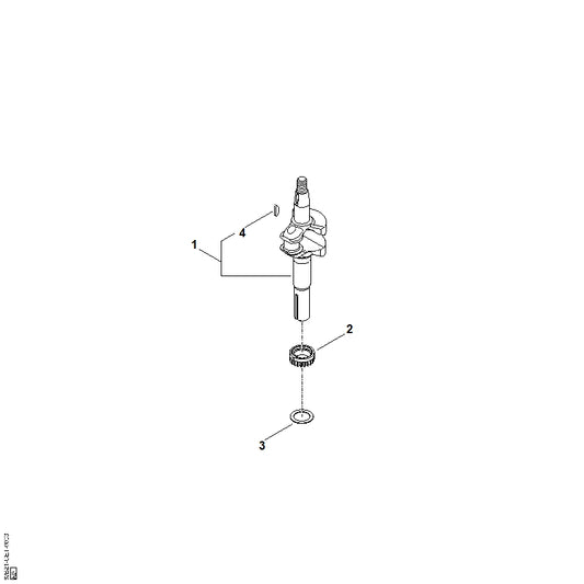 STIHL 0007-036-0301 Ring positie 3 technische tekening