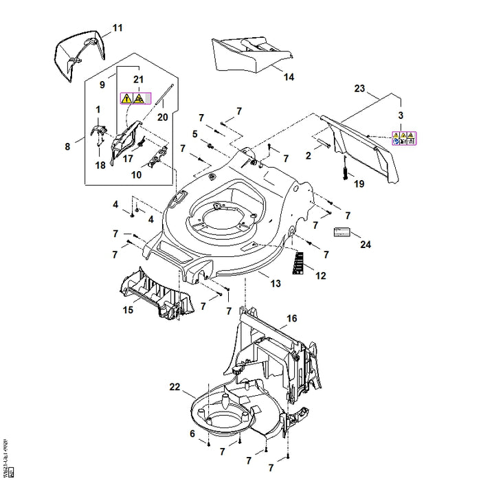 STIHL WA217045400 Klembeugel positie 10 technische tekening