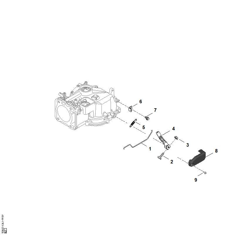 STIHL 0007-104-0500 Regelstang positie 1 technische tekening