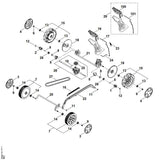 STIHL WB226400110 Aandrijfkop positie 26 technische tekening