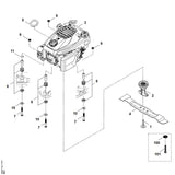 STIHL WA407020105 Mes positie 4 technische tekening