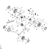STIHL WB417042105 V-snaar positie 29 technische tekening