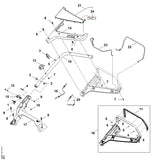 STIHL WA417036201 Console positie 17 technische tekening