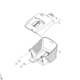 STIHL WA417602101 Grasopvangbox positie 1 technische tekening