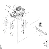 STIHL WB429670100 Typeplaatje positie 5 technische tekening