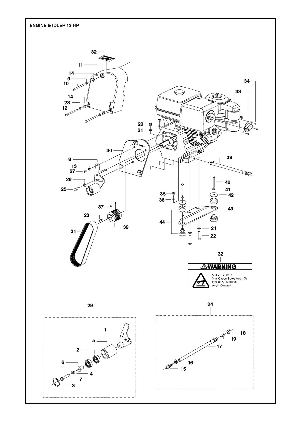 Husqvarna 542204179 onderdelentekening - positie 43
