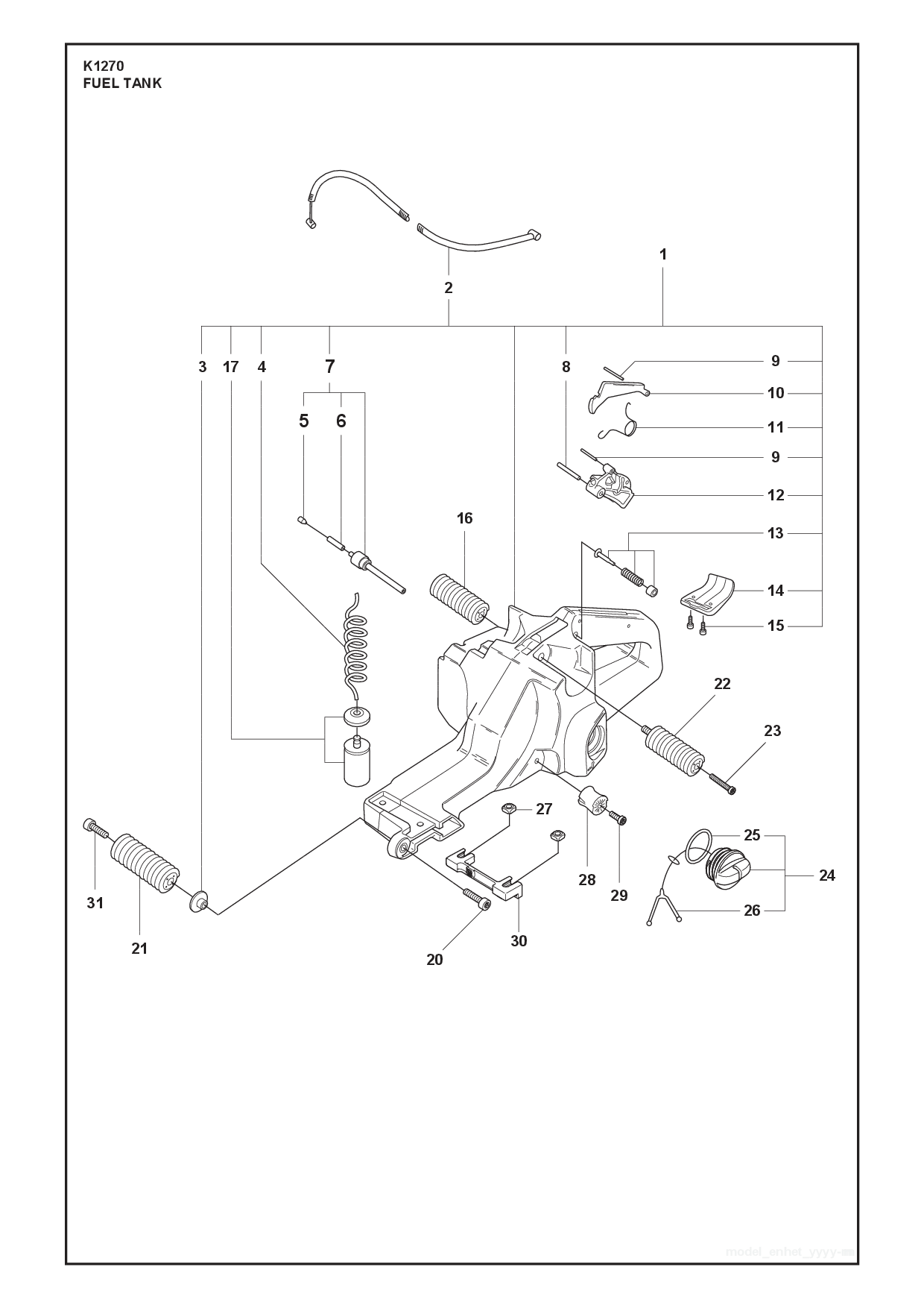 Husqvarna 506233401 onderdelentekening - positie 14