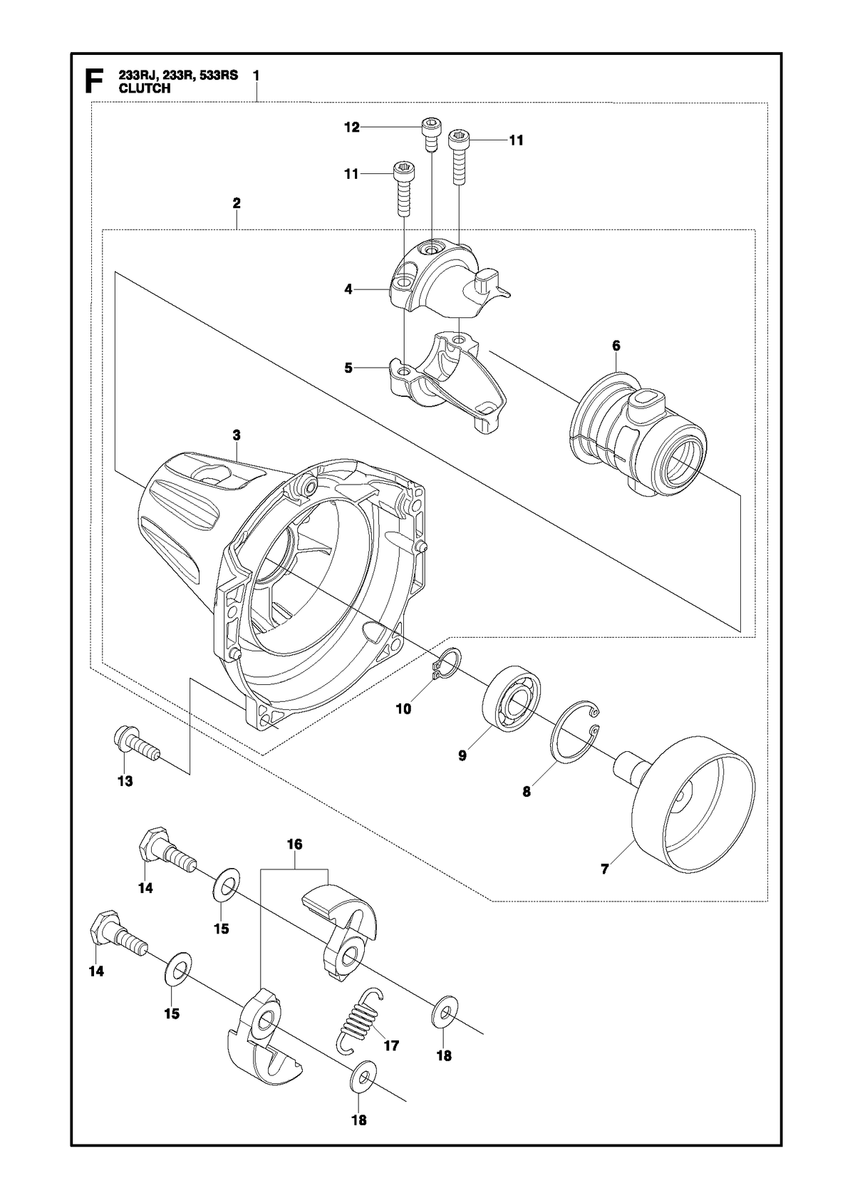 Husqvarna 515389101 onderdelentekening - positie 16