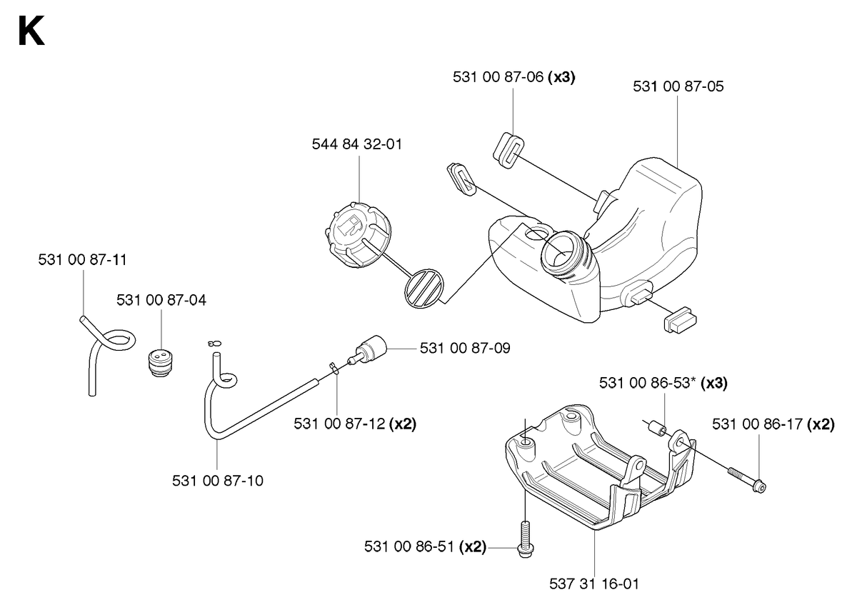 Husqvarna 531008706 onderdelentekening - positie 4