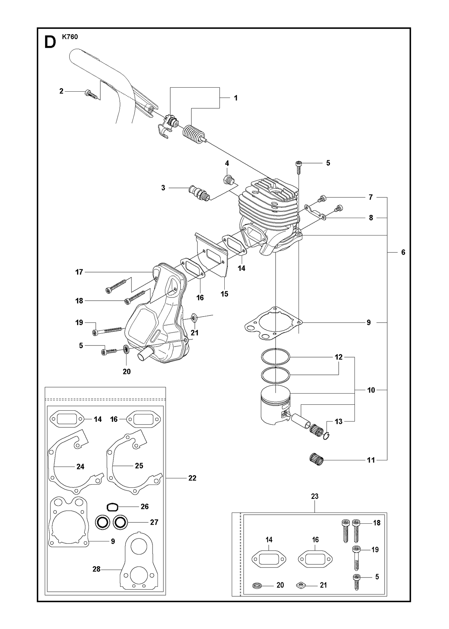 Husqvarna 506372401 onderdelentekening - positie 10