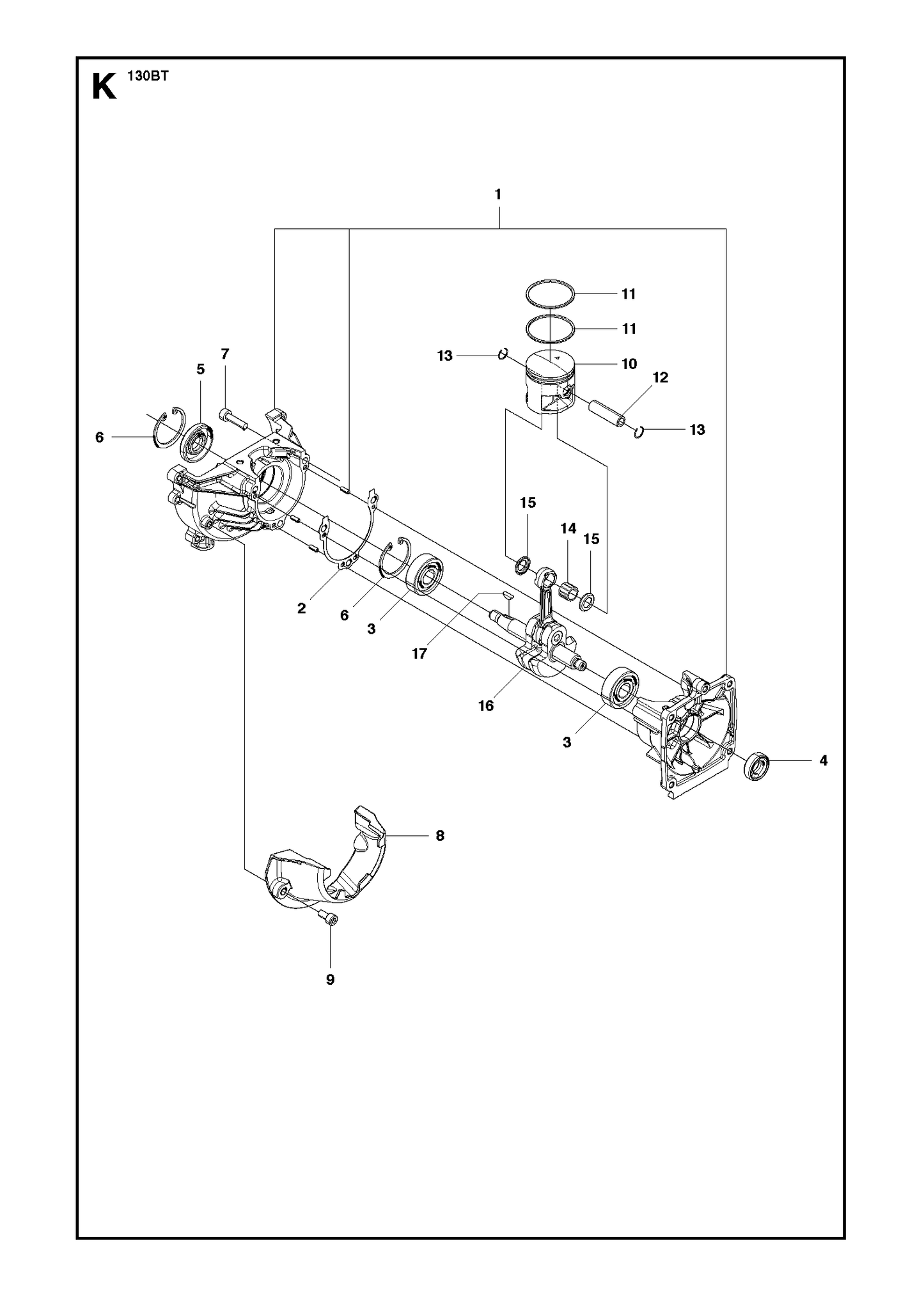 Husqvarna 504120201 onderdelentekening - positie 15